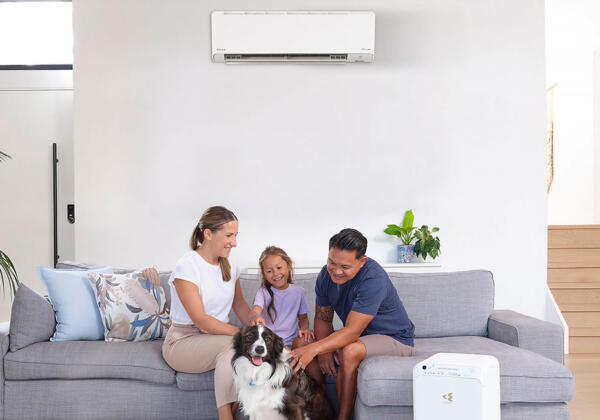 Daikin wall mounted split system air conditioning and purifier